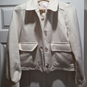 LC Lauren Conrad Cream Pea Coat